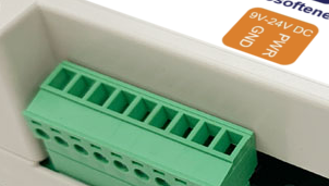 Close-up of a green electrical device
Description automatically generated