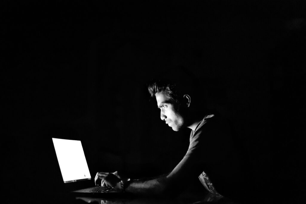 Hacker aan het werk